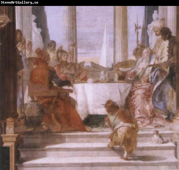 Giambattista Tiepolo The banquet of the Klleopatra